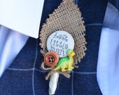 Rustic Wedding Bespoke Dinosaur Childrens Buttonhole Boutonniere for your Best Little Man / Page Boy Perfect Keepsakes of your Day