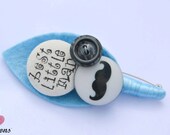 Moustache Childrens Buttonholes Best Little Man / Page Boy Buttonhole Boutonniere Wedding