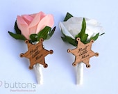 Best Little Man / Page Boy Real Touch Rose Flower Buttonhole Boutonnière