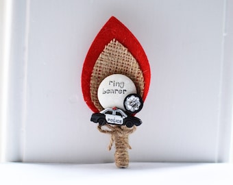 Ring Security Ring Bearer Buttonhole Police Car Boutonniere Wedding Best Little Man Page Boy Gift
