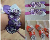 Handmade Wedding or Prom Button Wrist Corsage Bride Bridesmaid Bridal Bouquet Alternative