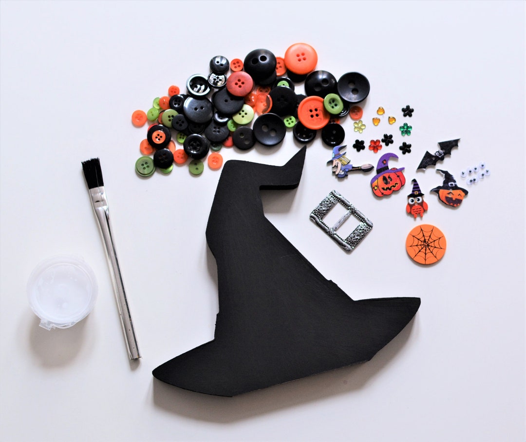 Halloween DIY Kids Children's Free Standing Witches Hat Craft Kit 