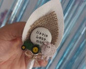 Farm Rustic Wedding Buttonhole Boutonniere for Pageboy / Best Little Man Tractor and Sheep - A perfect keepsake Gift