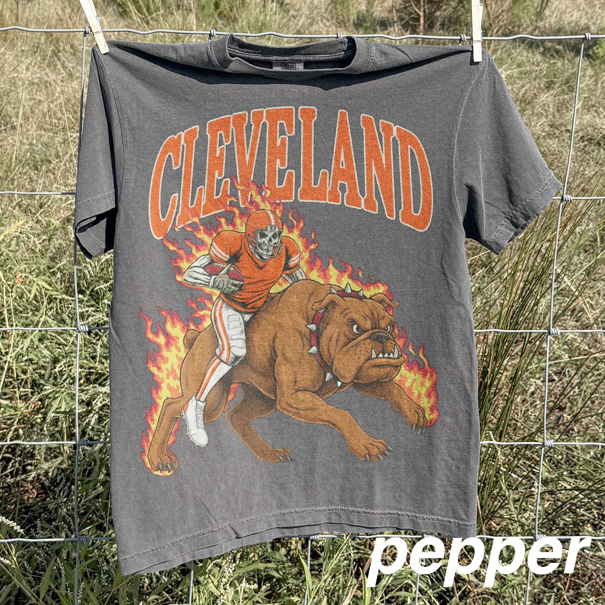 Chemise Femme Cleveland Browns - Cle Clothing Co. - Taille S (Petite) - Marron - Occasion
