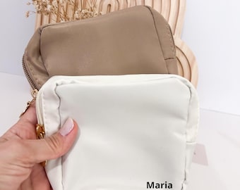 Personalized Makeup Bag | Custom Name Cosmetic Pouch | Bridesmaid Gift | Travel Toiletry Bag