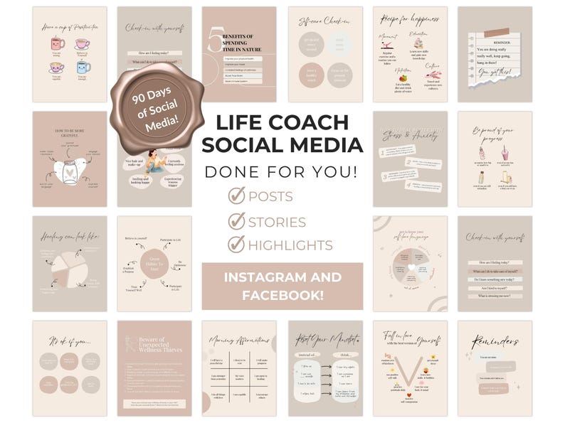 70-in-1 Life Coach Canva Templates Bundle, Coaching Business Kit With ...