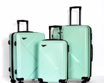 3 piece Scratch Proof ABS plastic 360 rolling luggage suitcase