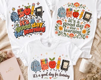 It's a Good Day for Learning PNG, Kindergarten Teacher, Back To School, Preppy Teacher, School Bundle PNG, Primary School (Digital Download)