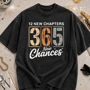 12 New Chapters 365 New Chances PNG SVG | New Year Inspirational Quote Design for Sublimation, T-Shirts, Mugs & Prints image 2