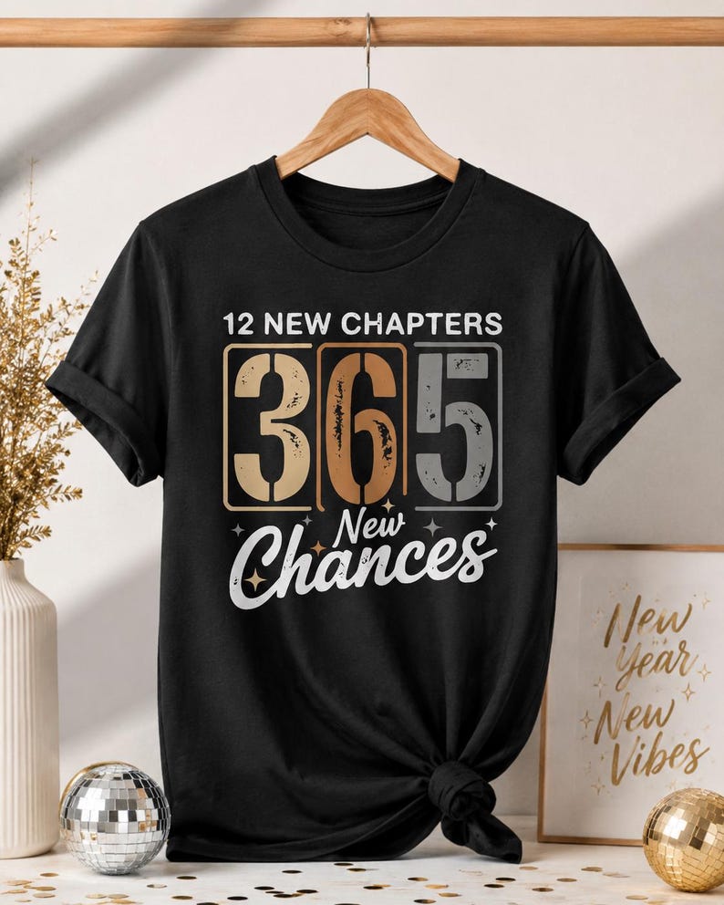 12 New Chapters 365 New Chances PNG SVG | New Year Inspirational Quote Design for Sublimation, T-Shirts, Mugs & Prints image 4