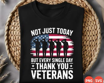 Patriotic Veterans Day PNG + SVG | Thank You Veterans Sublimation Design | Military Appreciation Digital Download