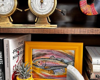 Rainbow trout watercolor