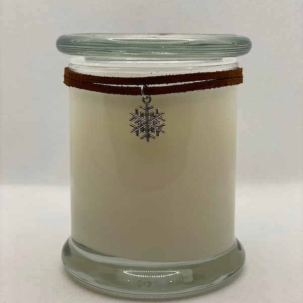 12 ounce Apothecary jar candle Handmade and Hand poured filled with soy wax and cotton wick