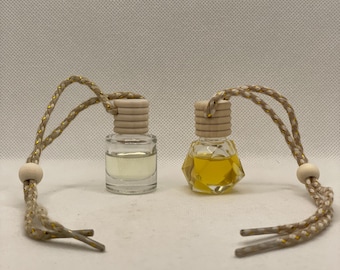 Hanging Car Air Freshener: Handmade Glass Diffuser, Fall Scents