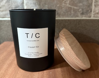 12 oz Soy Candle Matte Black Jar