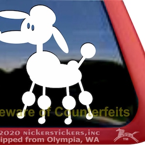 Cute Poodle Decal | DC822PL | High Quality Adhesive Vinyl Window Decal Sticker