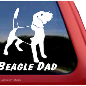 Beagle Dad | DC311DAD | High Quality Adhesive Vinyl Window Decal Sticker