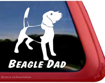 Beagle Dad | Quality Adhesive Vinyl Window Decal Sticker