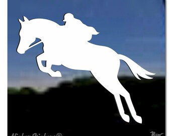 Aangepaste springpaard hoogwaardige zelfklevende vinyl raamstickers