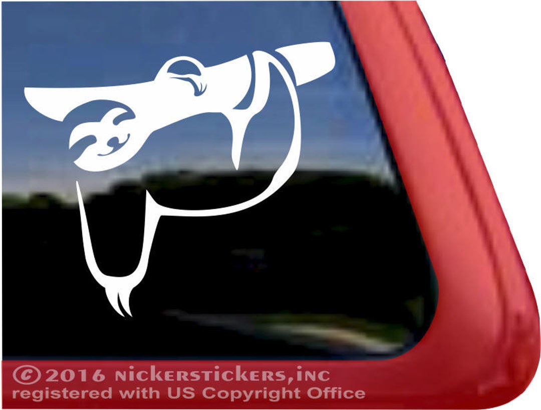 Window Sticker Sloth Sloth Decal | DC101PL | High Quality Adhesive Vinyl Window Decal ...