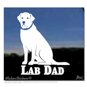 Tata Labradora | Wysokiej jakości naklejka na okno z winylu samoprzylepnego Labrador Retriever