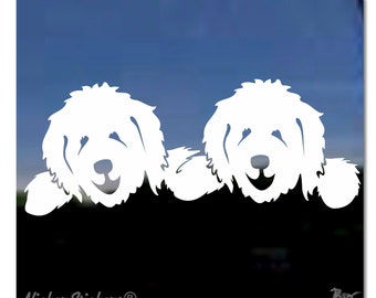 Custom Goldendoodle Decal | NickerStickers® Quality Adhesive Vinyl Window Decal Sticker