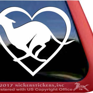 Greyhound Heart | DC520HRT | High Quality Adhesive Vinyl Window Decal Sticker