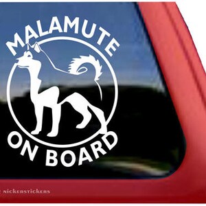 Malamute On Board| DC306OB | High Quality Adhesive Vinyl Window Decal Sticker