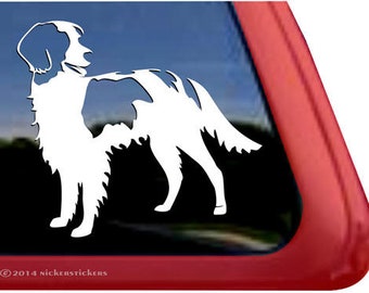 Irish Red And White Setter Decal | DC782PL | NickerStickers® Quality Adhesive Vinyl Window Decal Sticker