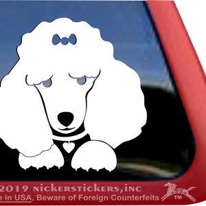 Super Cute Poodle Decal | DC1249PL | High Quality Adhesive Vinyl Window Decal Sticker