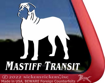 Mastiff Transit / Pegatina de calcomanía de ventana de vinilo adhesivo de vinilo de alta calidad