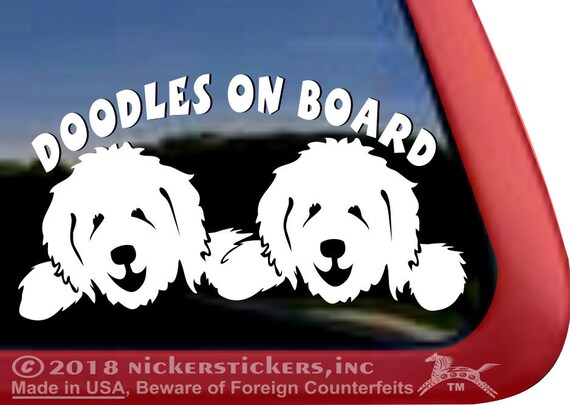 Doodle DadGoldendoodle Labradoodle Vinyl Dog Window Decal Sticker