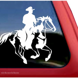 Male Rider | DC916PL | High Quality Adhesive American Paint Horse Vinyl Window Decal Sticker