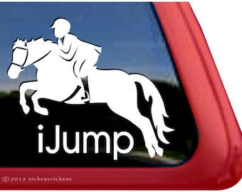 iJump | DC771SP1 | Hoge kwaliteit zelfklevende vinyl Welsh springende paard raam sticker sticker