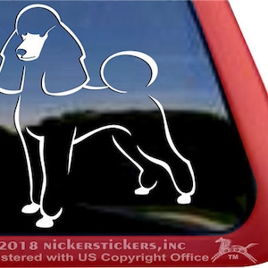 Standard Poodle Outline | DC1199PL | High Quality Adhesive Vinyl Window Decal Sticker