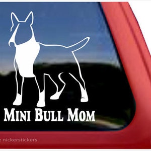 Mini Bull Mom | DC811MOM | High Quality Adhesive Vinyl Window Decal Sticker