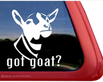 Got Goat? | DC410GOT | High Quality Adhesive Vinyl Window Decal Sticker - 5&quot; tall x 4.5&quot; wide