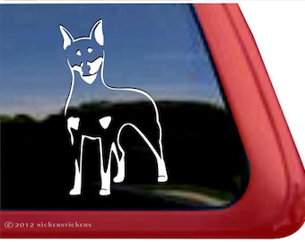 Cute Miniature Pinscher Decal | DC924PL | High Quality Adhesive Vinyl Window Decal Sticker