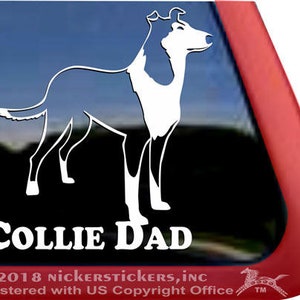 Collie Dad | DC1200DAD | High Quality Adhesive Smooth Collie Vinyl Window Decal Sticker