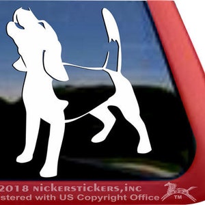 Baying Beagle | DC1151PL | High Quality Adhesive Vinyl Window Decal Sticker