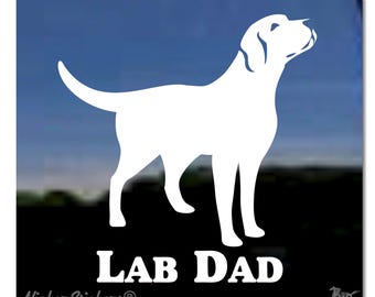 Lab vader | Hoge kwaliteit zelfklevend vinyl labrador retriever hond raamsticker sticker