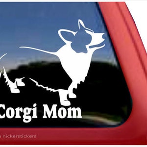 Corgi Mom | DC648MOM | High Quality Adhesive Vinyl Window Decal Sticker