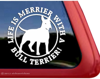 Adesivo Per Auto Con Bull Terrier On Board Con Il Cane Di Bullo Inglese - Foto 8