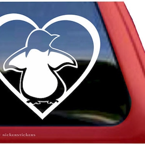 Penguin Heart | DC210HRT | High Quality Adhesive Vinyl Window Decal Sticker