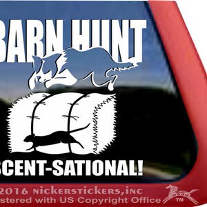 Barn Hunt Scent-Sational! | DC178SCT | High Quality Adhesive Vinyl Border Collie Barn Hunt Dog Window Decal Sticker