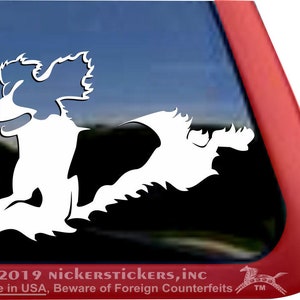 Cute Jumping Springer Spaniel Decal | DC1292PL | High Quality Adhesive Vinyl Window Decal Sticker