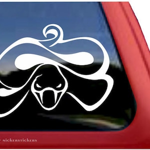 Attacking Snake Decal | DC193PL | High Quality Adhesive Vinyl Snake Window Decal Sticker