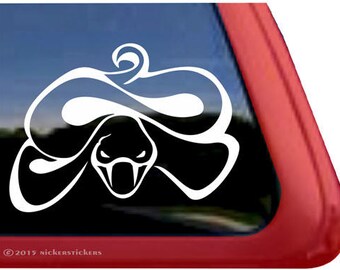 Attacking Snake Decal | DC193PL | NickerStickers® Quality Adhesive Vinyl Snake Window Decal Sticker