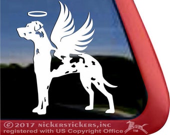 Harlequin Great Dane Memorial Decal | DC1136PL | High Quality Adhesive Vinyl Window Decal Sticker
