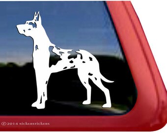 Niedlicher Aufkleber mit Doggenmotiv | DC350PL | Hochwertiger, selbstklebender Vinyl-Fensteraufkleber von NickerStickers®
